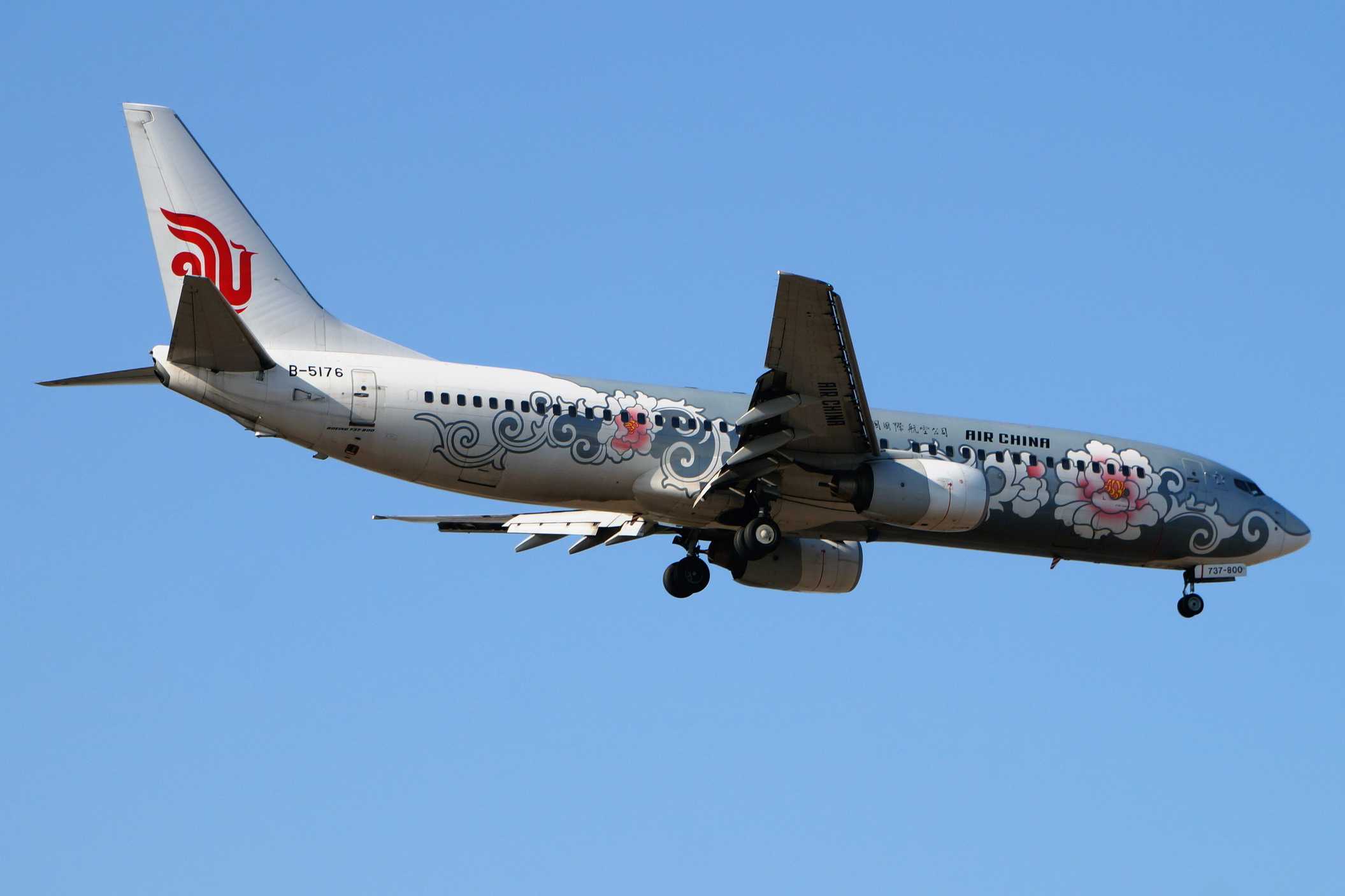 电脑翻出2014年拍的国航牡丹涂装飞机-357 