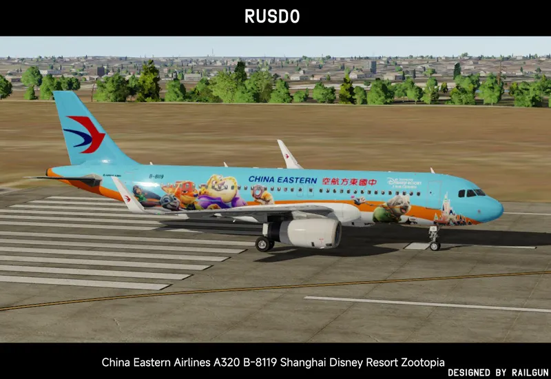 【FSL/P3D】中国东方航空A320疯狂动物城彩绘-1279 