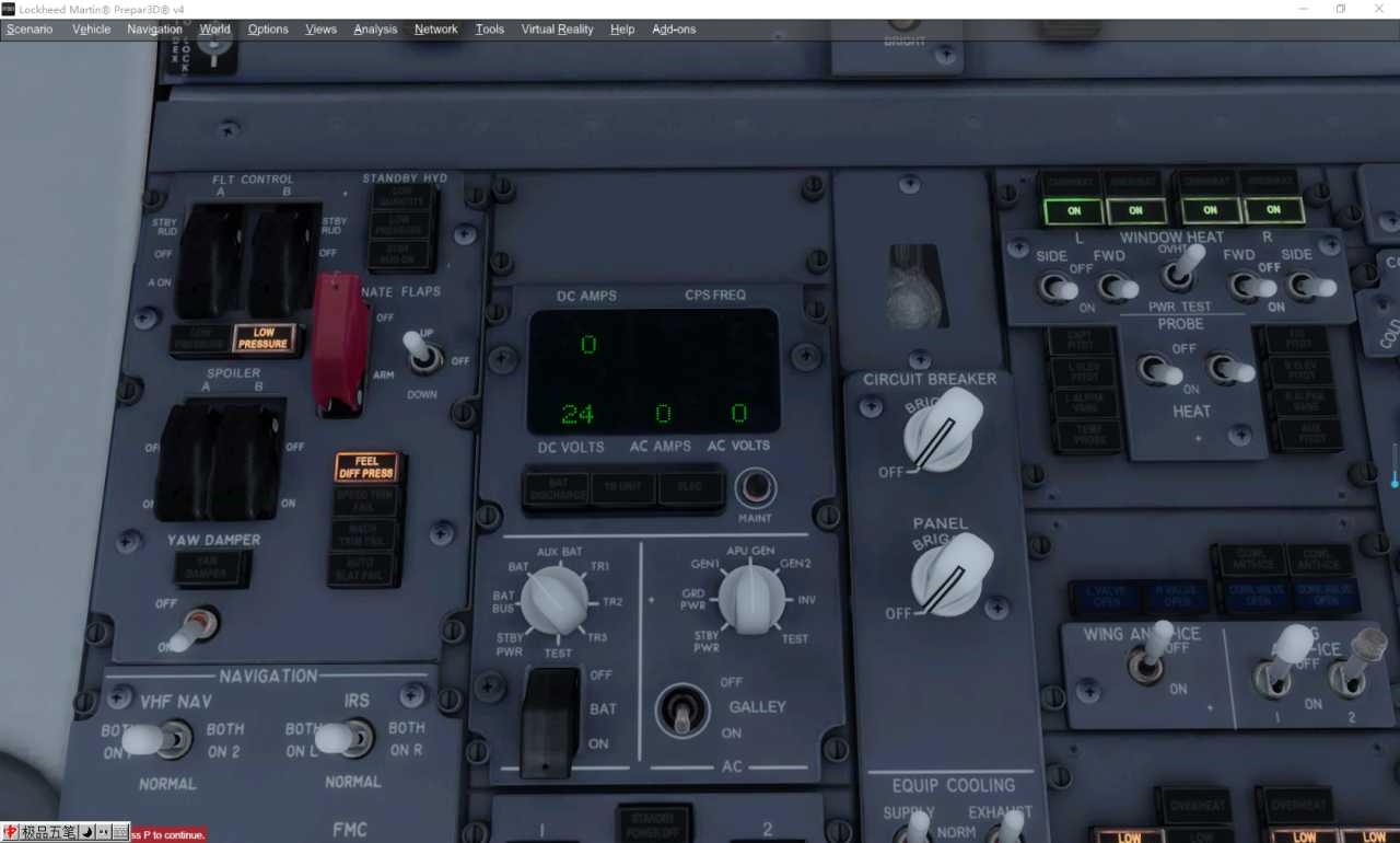 PMDG738液压报警-1351 