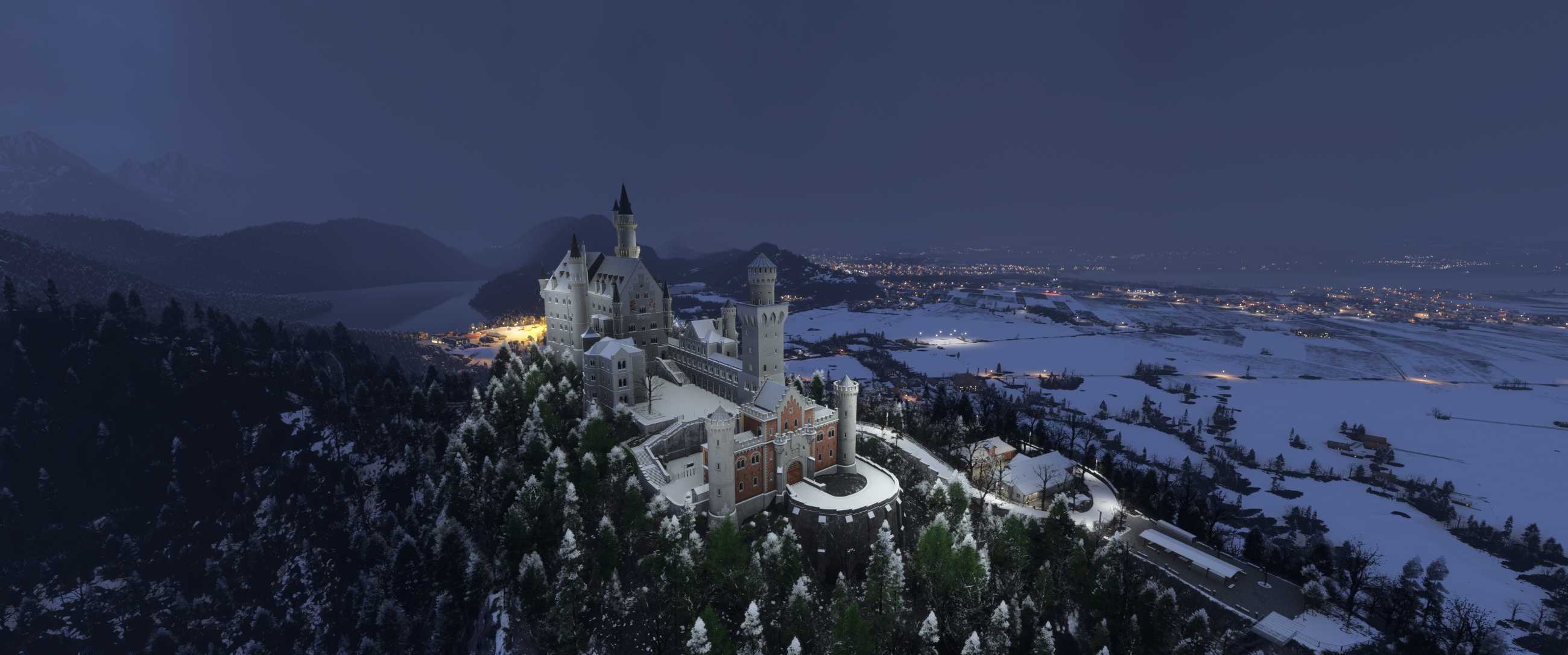 夜色中的新天鹅堡-615 