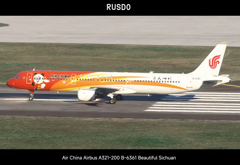 【Fenix/MSFS2020+2024】中国国际航空A321-200 B-6361 秀美四川彩绘-8092 