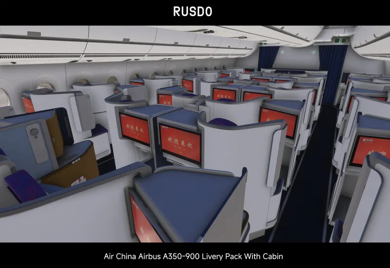 【2020/2024（含客舱）】中国国际航空公司A350-900标准涂装机...-8554 