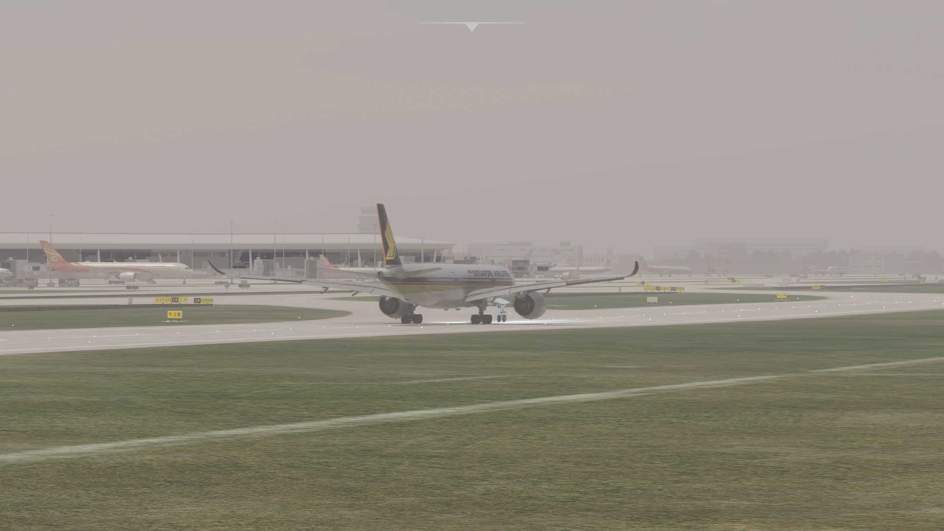 新加坡航空A350-900着陆ZUTF-2510 