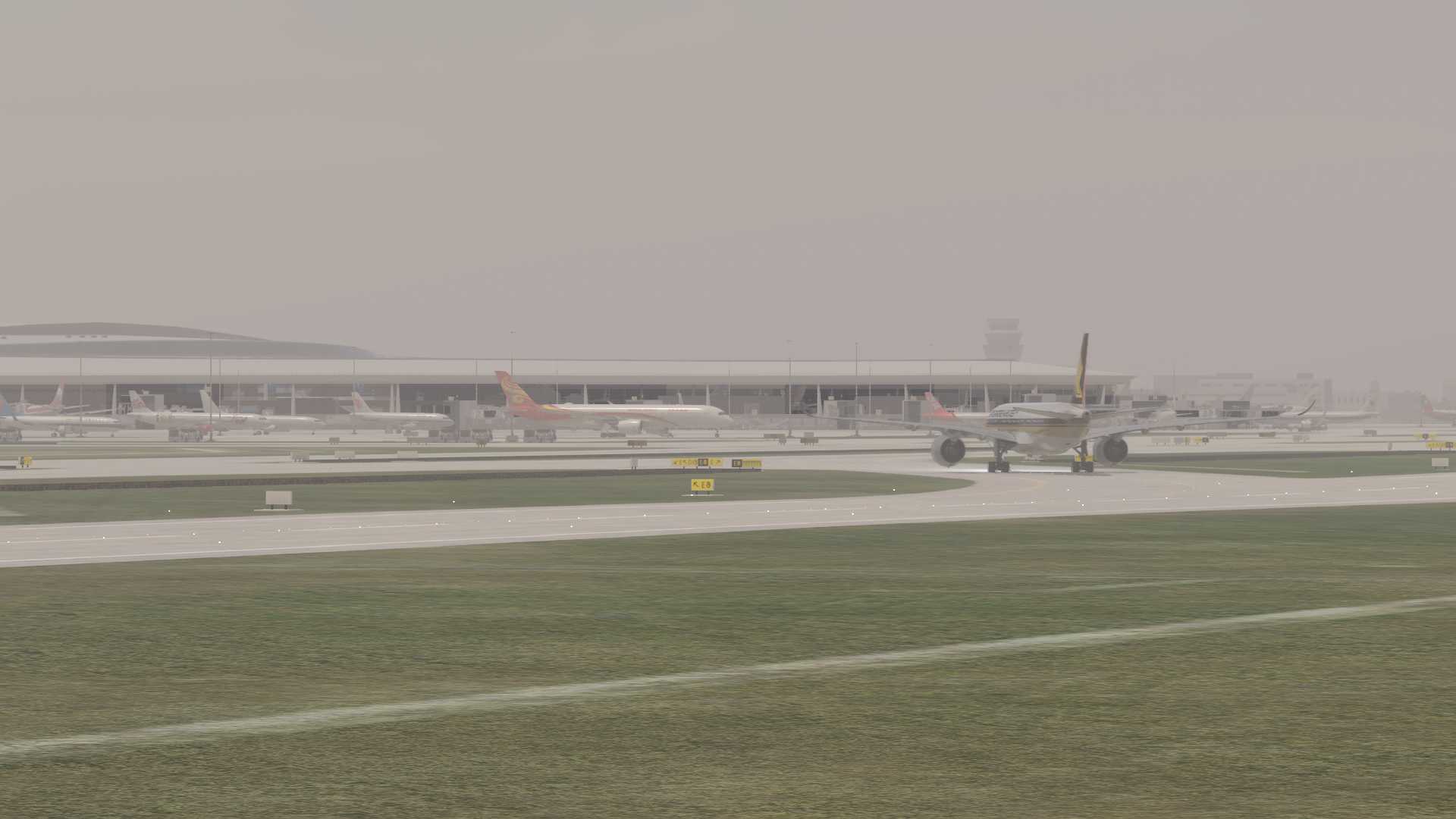 新加坡航空A350-900着陆ZUTF-8022 