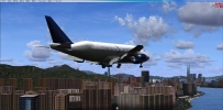 PMDG747启德着陆停机