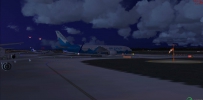 FSX RJCC B777 AirZurich takeoff and landing