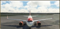 parking just in position within cockpit view