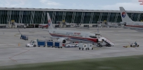 P3D V3 东航737落地浦东