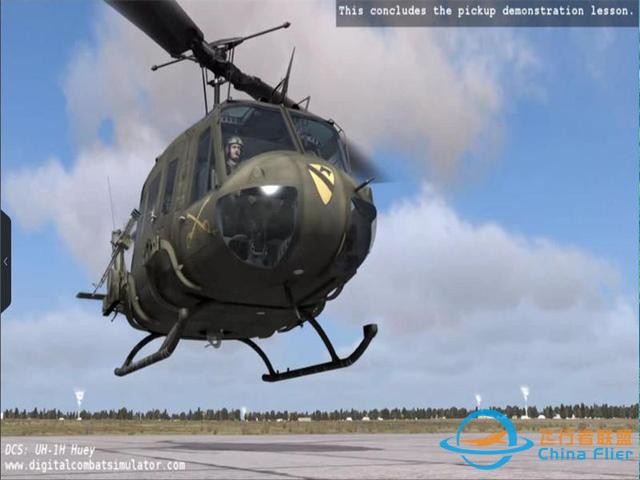 最真实的游戏 DCSWorld UH-1H休伊直升机 训练 接载示范 中文注释-5428