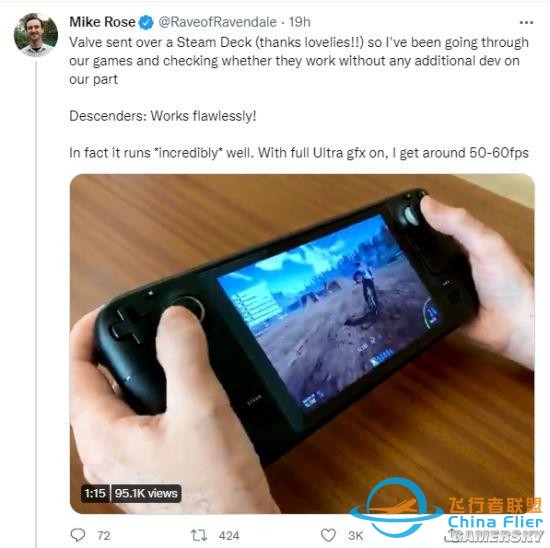 开发者陆续收到Steam Deck 完美运行表现良好-7495