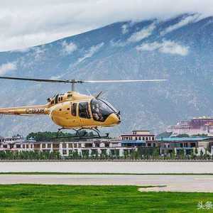 中国首架贝尔505直升机在西藏拉萨完成高高原试飞